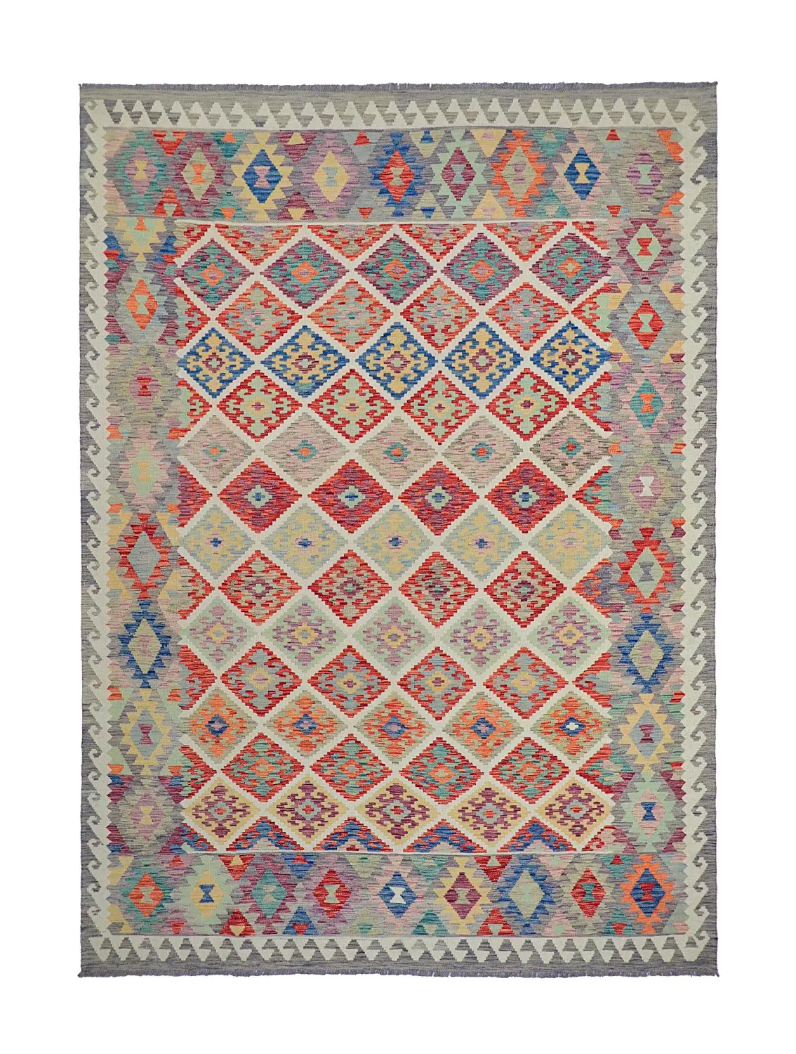 Tapis Oriental - Vegi Kelim Hand Woven - 207 x 291 cm