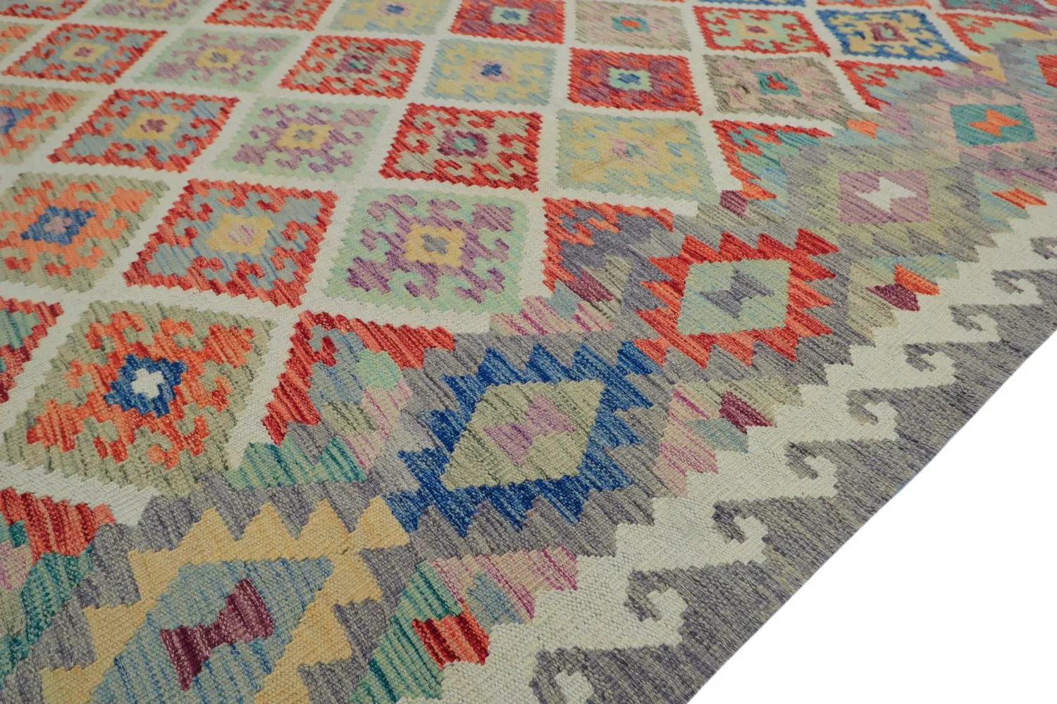 Tapis Oriental - Vegi Kelim Hand Woven - 207 x 291 cm