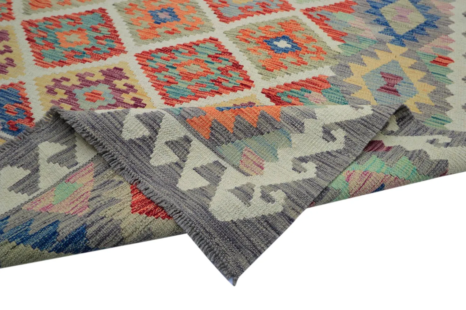 Tapis Oriental - Vegi Kelim Hand Woven - 207 x 291 cm