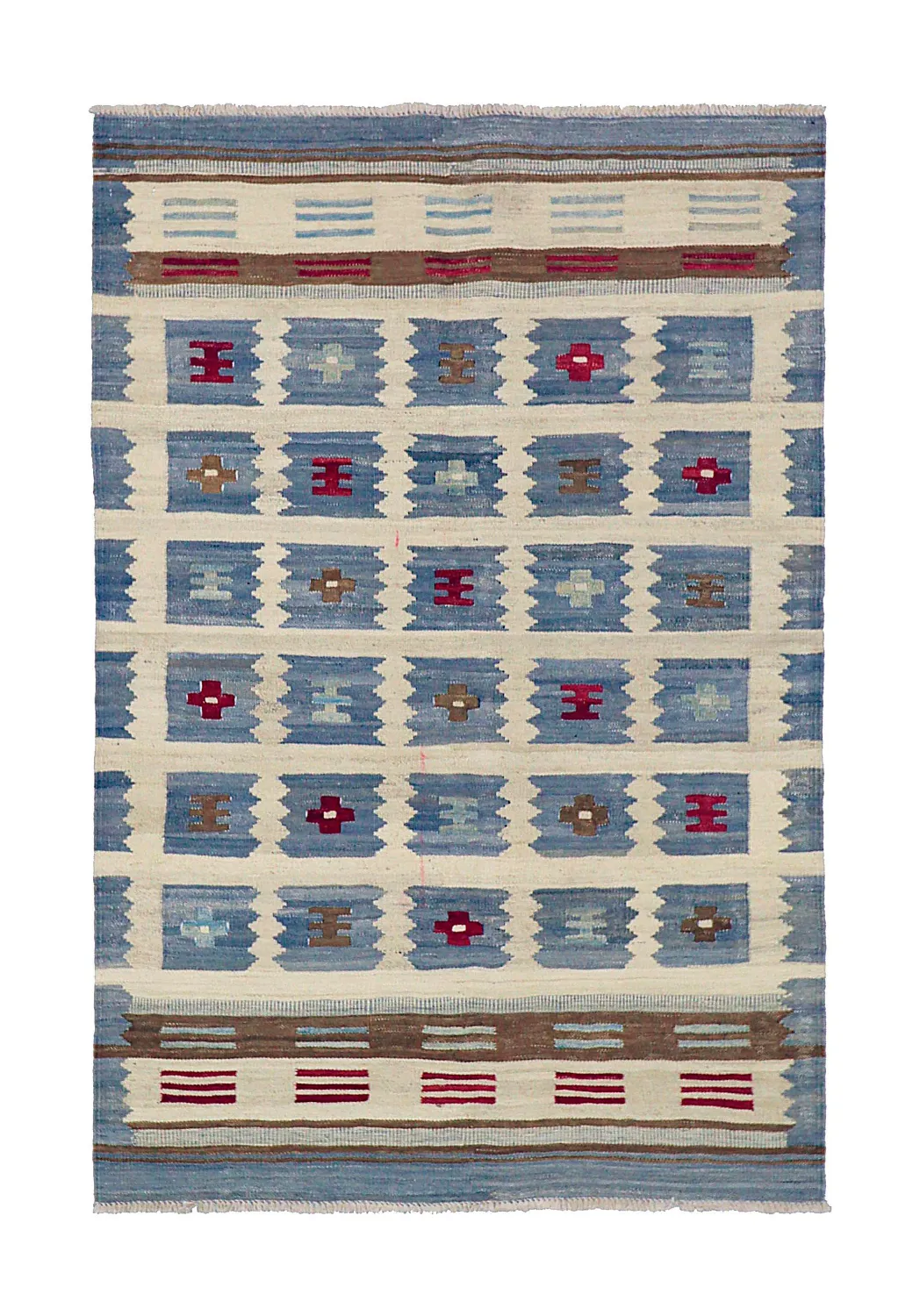 Tapis Oriental - Vegi Kelim Hand Woven - 98 x 151 cm