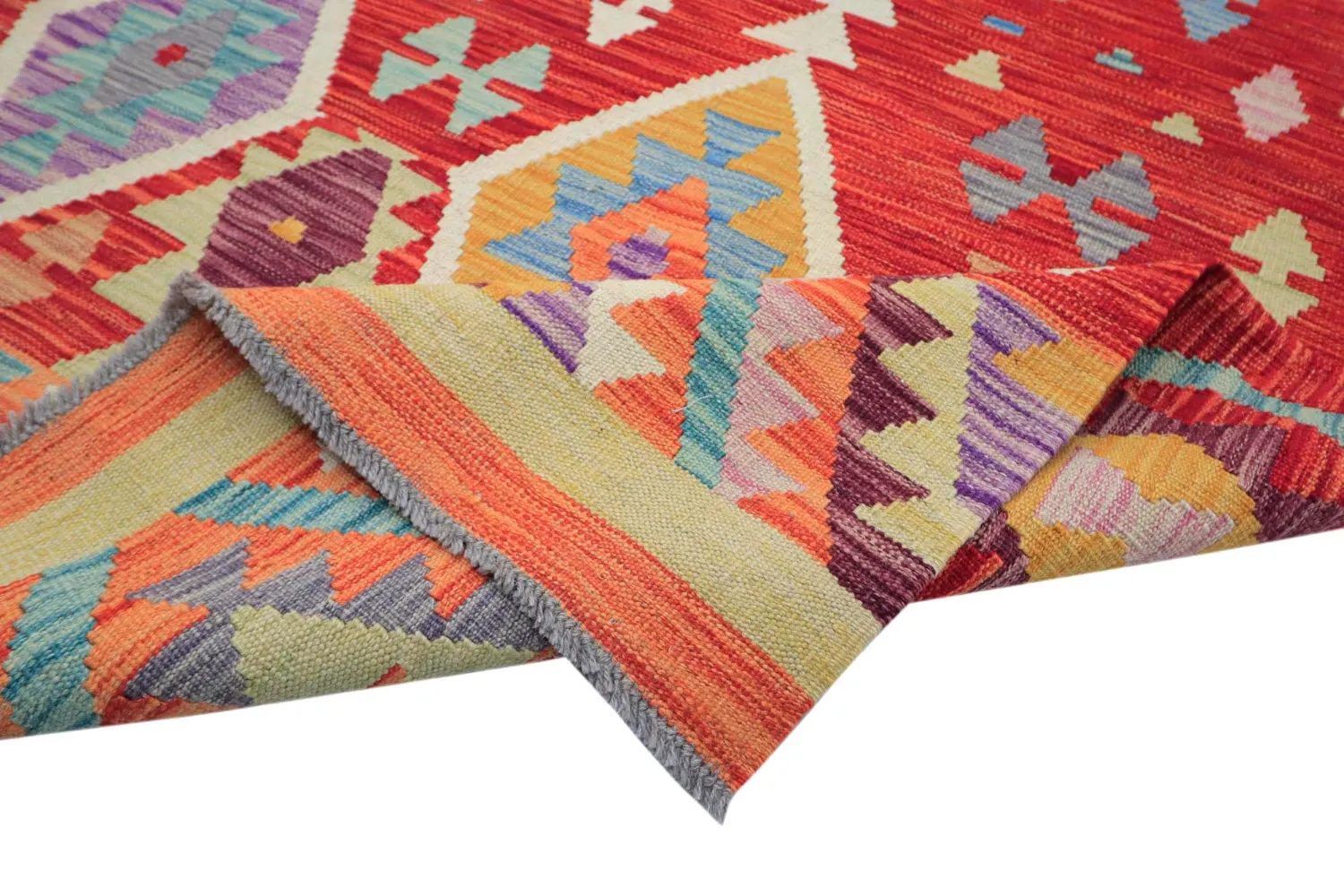 Tapis Oriental - Vegi Kelim Hand Woven - 203 x 299 cm