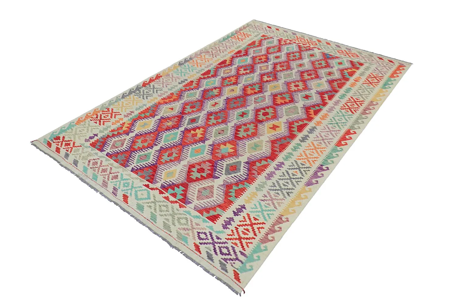 Tapis Oriental - Vegi Kelim Hand Woven - 200 x 295 cm