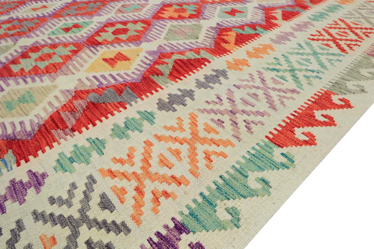 Tapis Oriental - Vegi Kelim Hand Woven - 200 x 295 cm