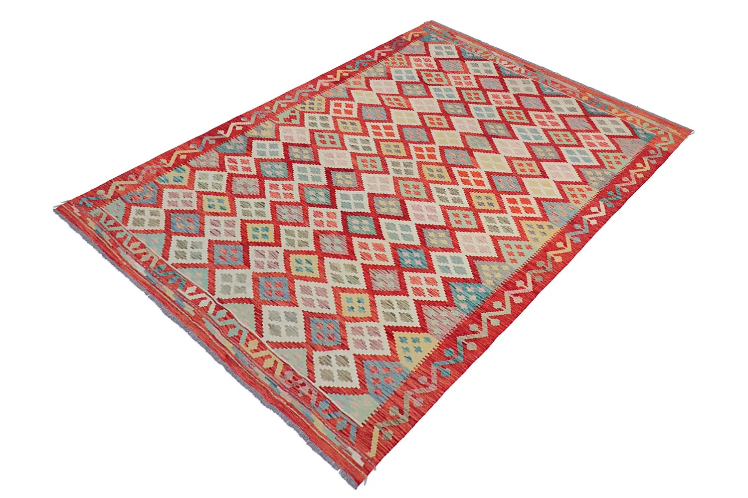 Tapis Oriental - Vegi Kelim Hand Woven - 174 x 250 cm