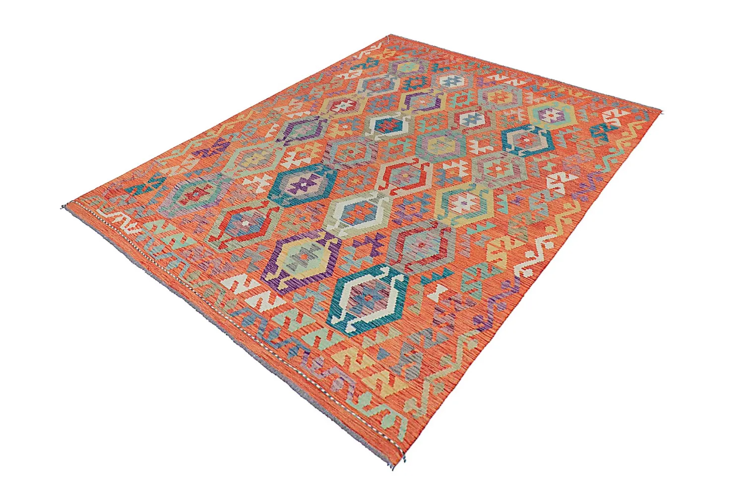 Tapis Oriental - Vegi Kelim Hand Woven - 183 x 240 cm