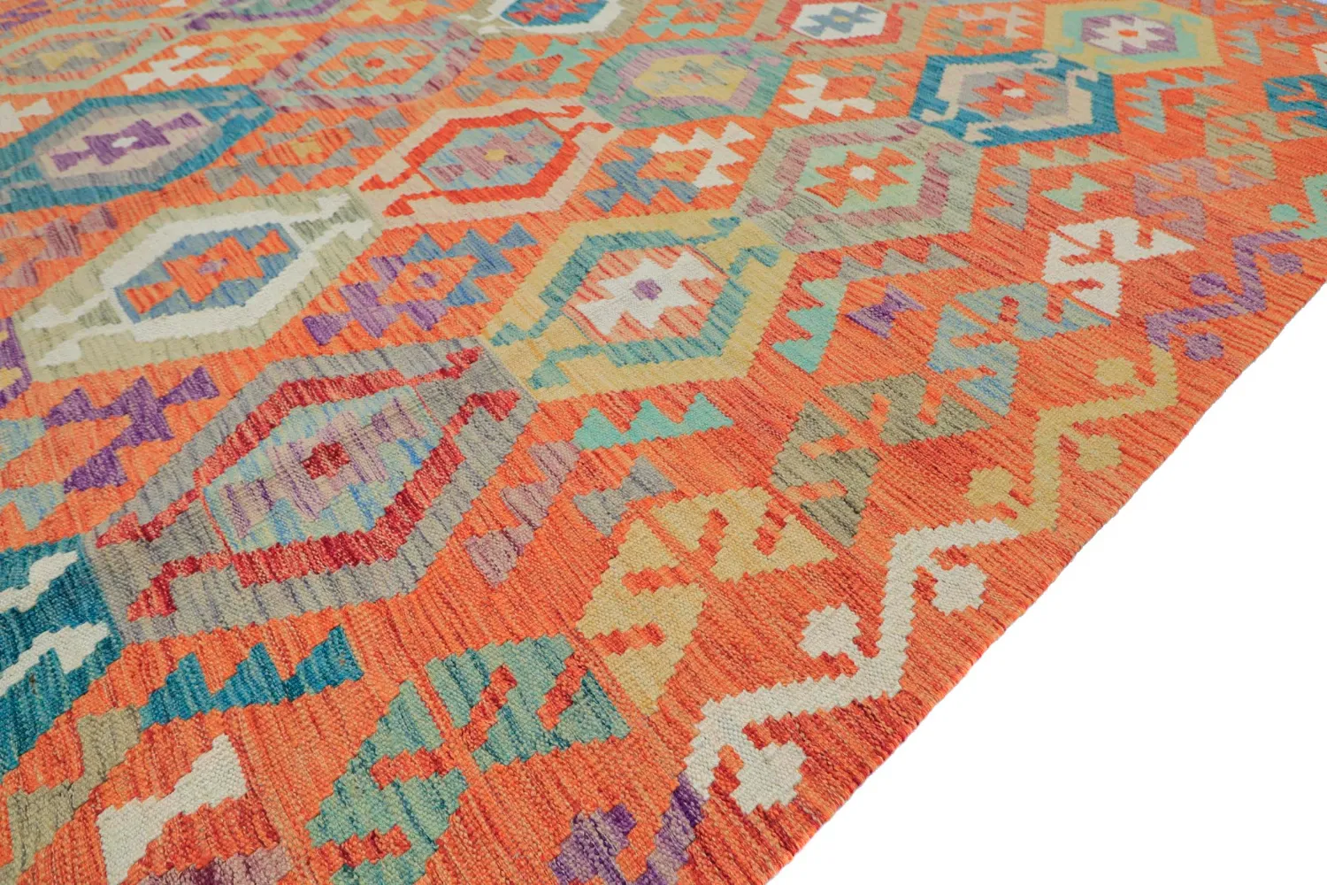 Tapis Oriental - Vegi Kelim Hand Woven - 183 x 240 cm