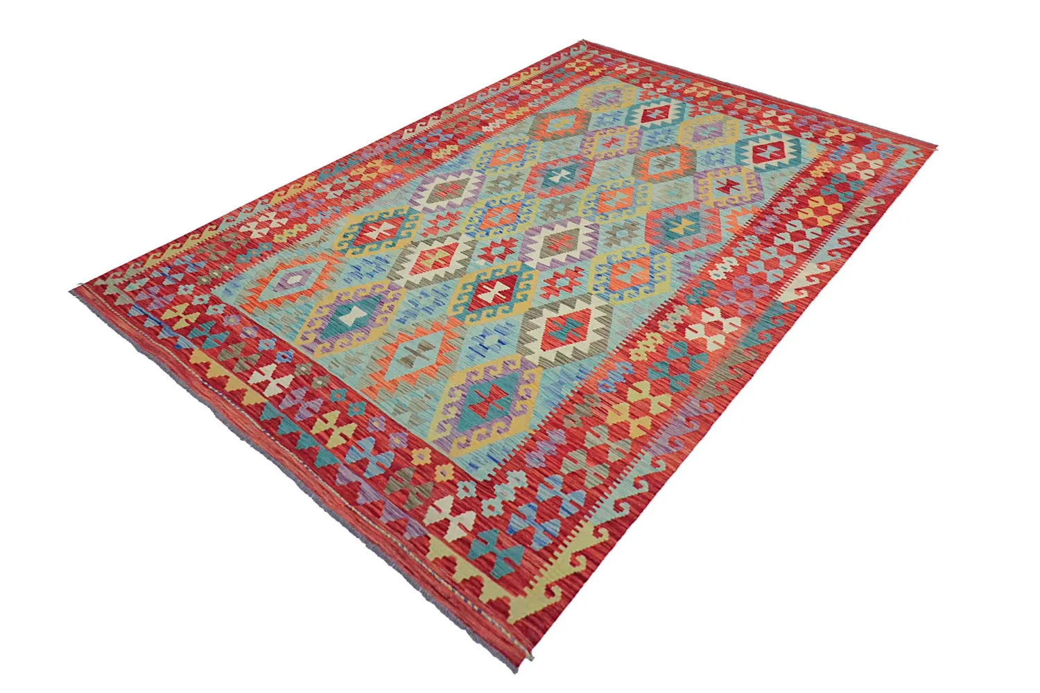 Tapis Oriental - Vegi Kelim Hand Woven - 199 x 295 cm