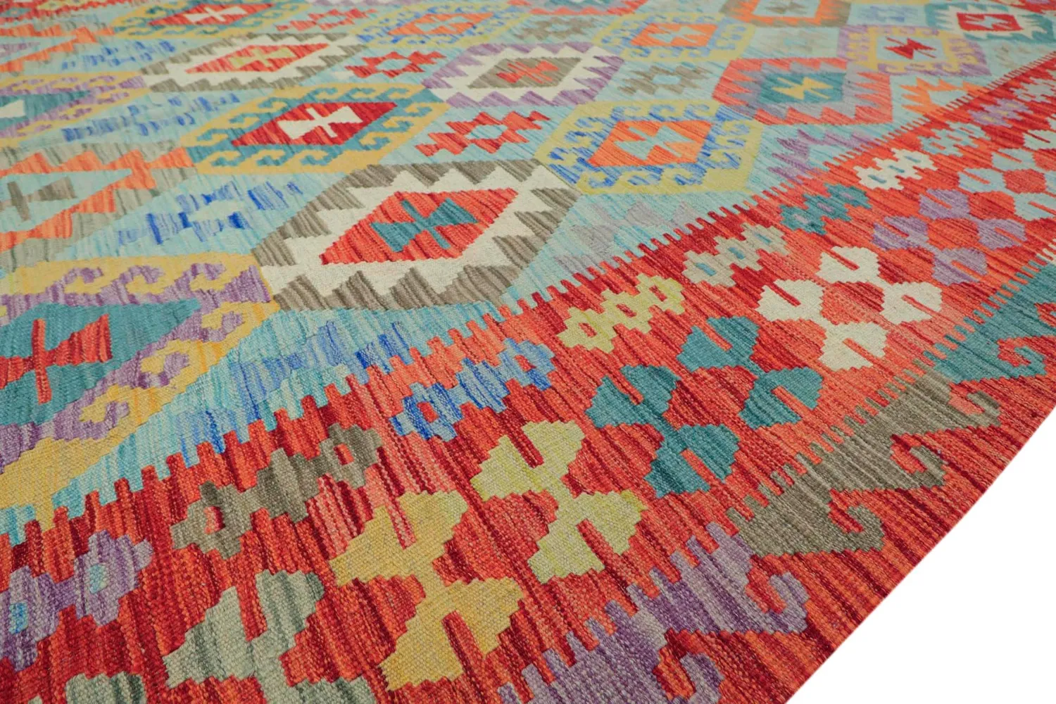 Tapis Oriental - Vegi Kelim Hand Woven - 199 x 295 cm