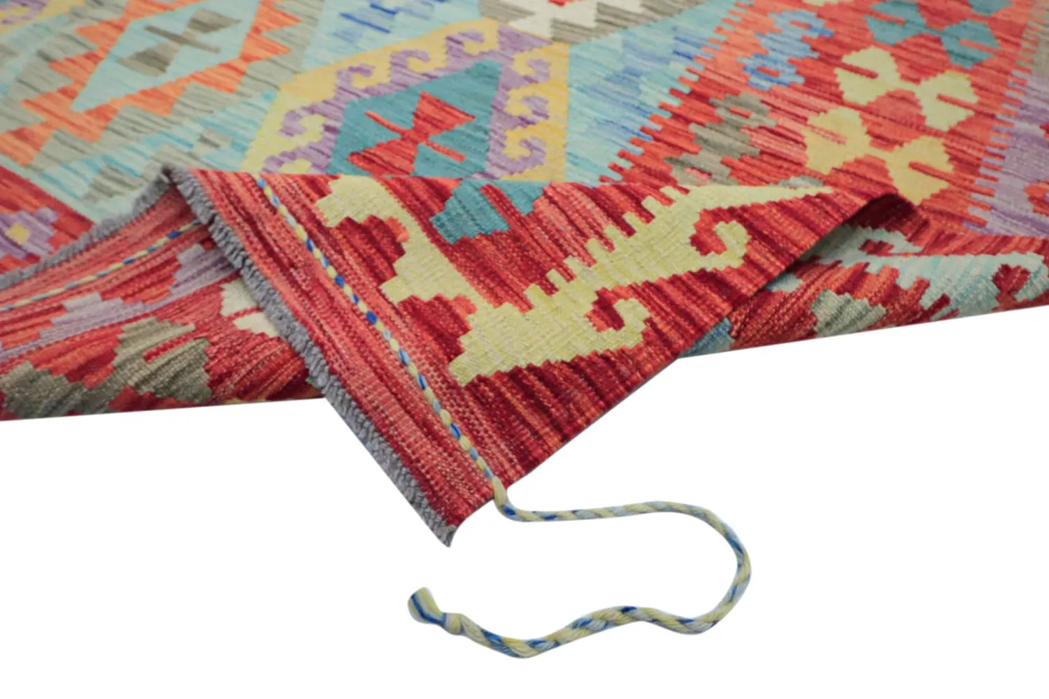 Tapis Oriental - Vegi Kelim Hand Woven - 199 x 295 cm
