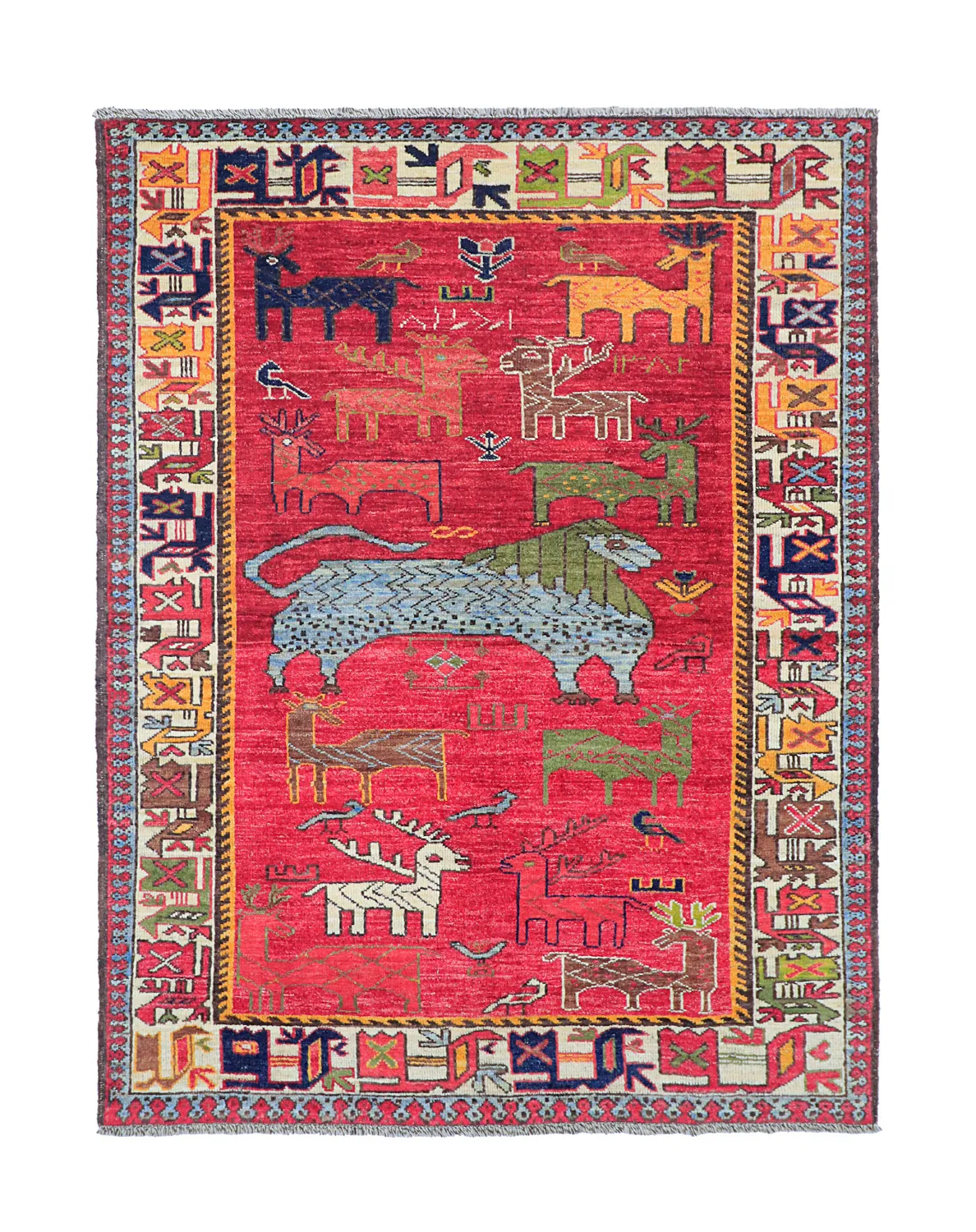 Tapis Oriental - Tribal Hand Knotted - 148 x 199 cm