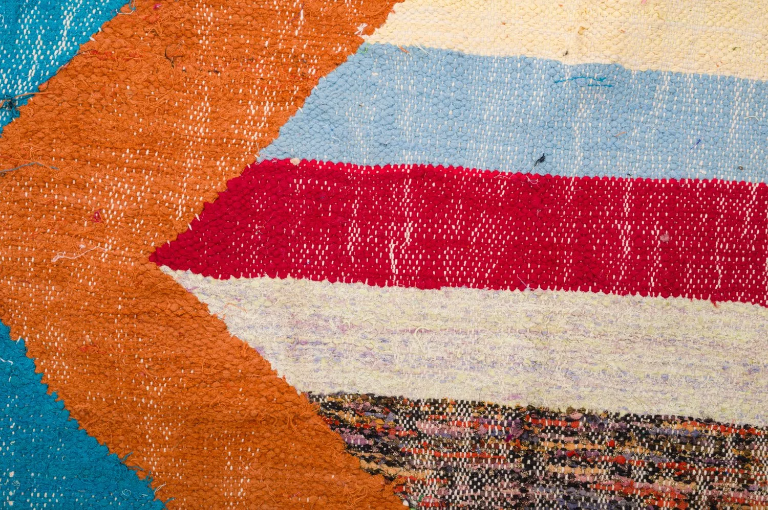 Tapis berbère marocain Boucherouite 125 x 215 cm