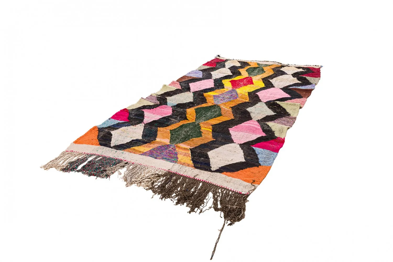 Tapis berbère marocain Boucherouite 150 x 305 cm