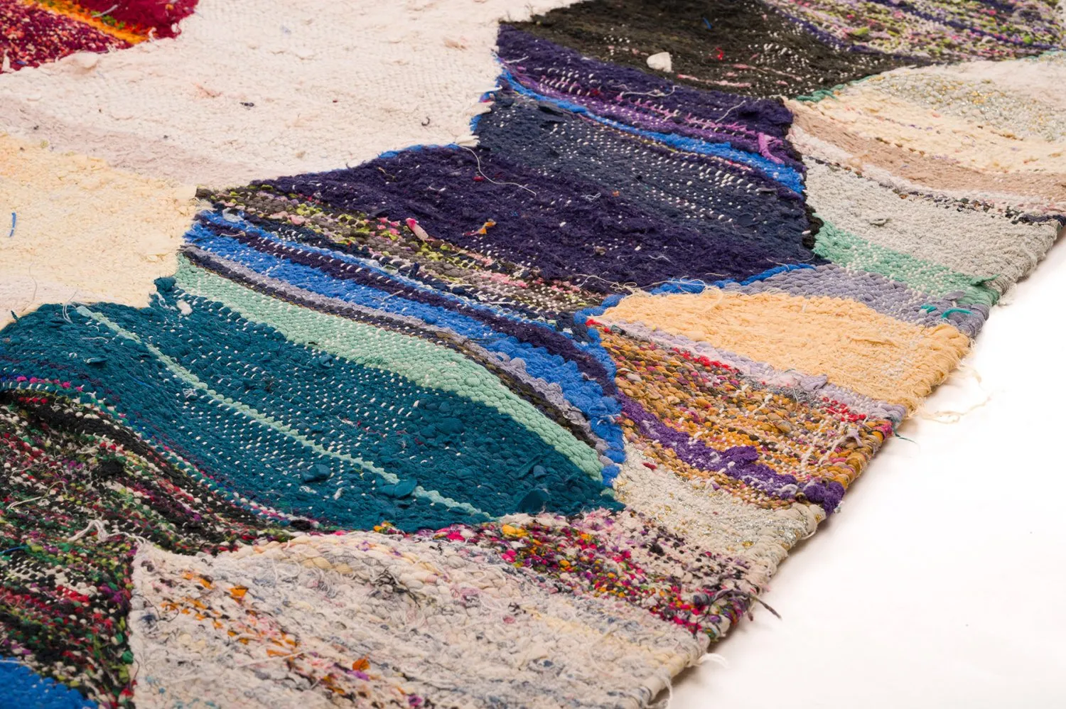 Tapis berbère marocain Boucherouite 155 x 325 cm