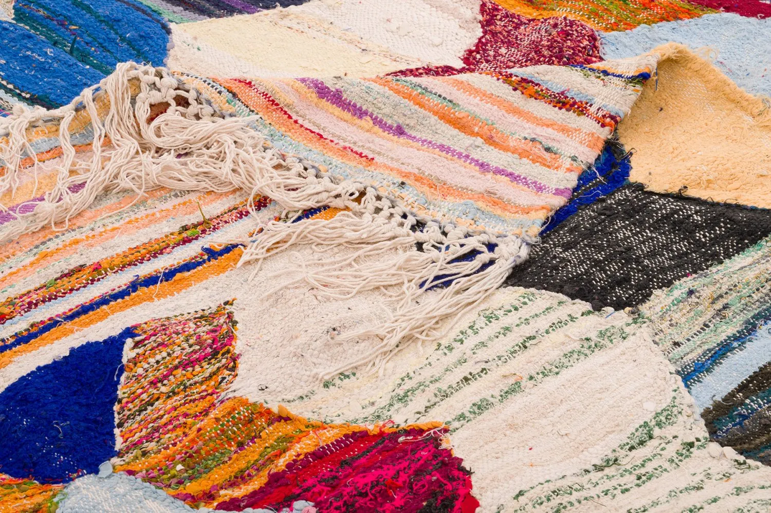 Tapis berbère marocain Boucherouite 155 x 325 cm