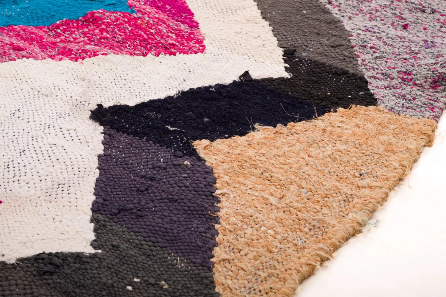 Tapis berbère marocain Boucherouite 120 x 265 cm