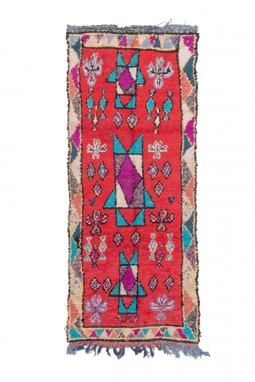 Tapis Marocain Berbère Boucherouite 245 x 95 cm
