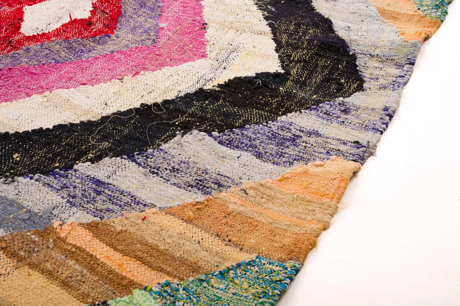 Tapis berbère marocain Boucherouite 155 x 285 cm