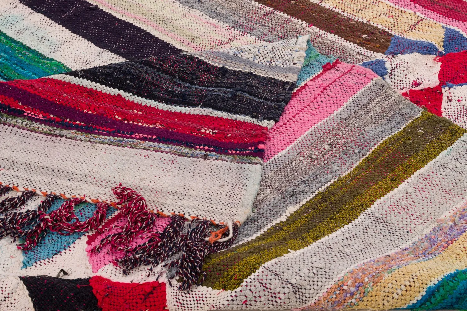 Tapis berbère marocain Boucherouite 145 x 295 cm