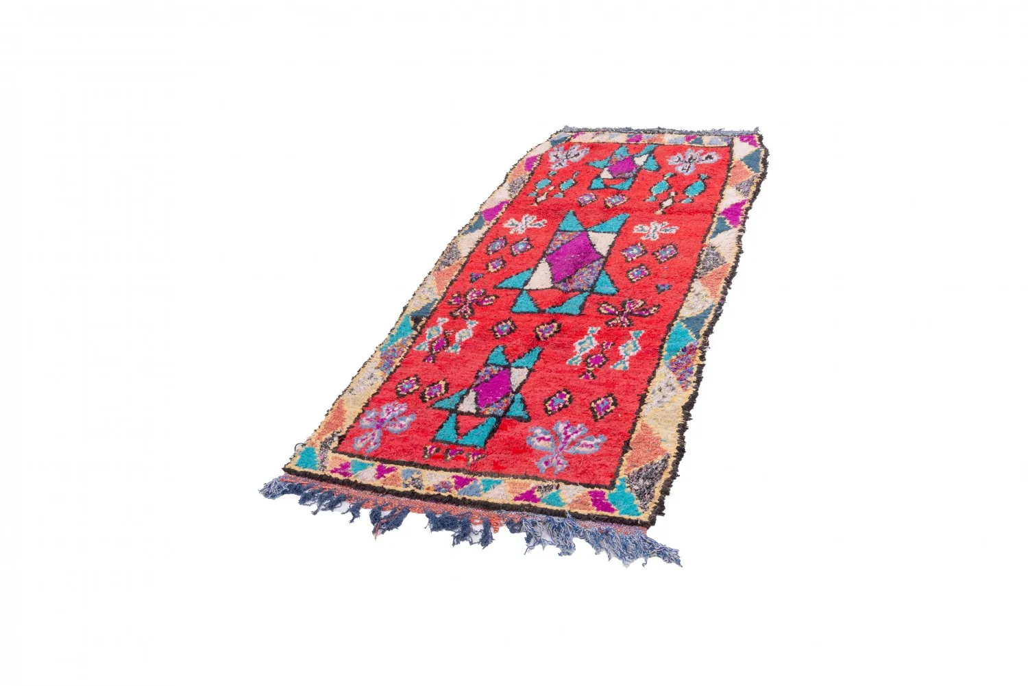 Tapis Marocain Berbère Boucherouite 245 x 95 cm