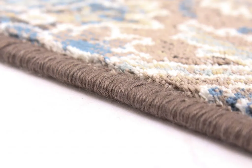 Tapis Wilton - Sanandaj (bleu-beige)