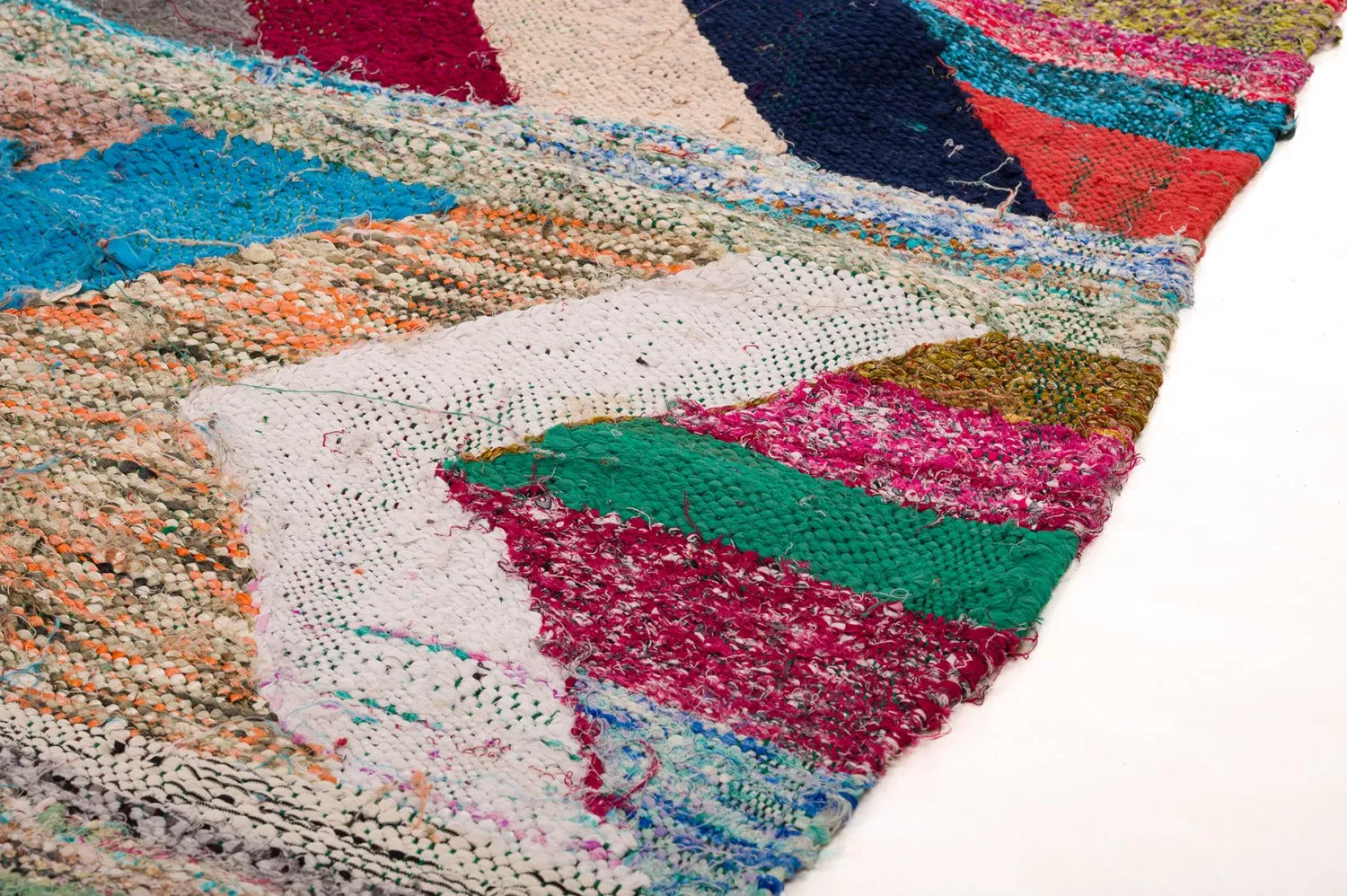 Tapis berbère marocain Boucherouite 130 x 275 cm
