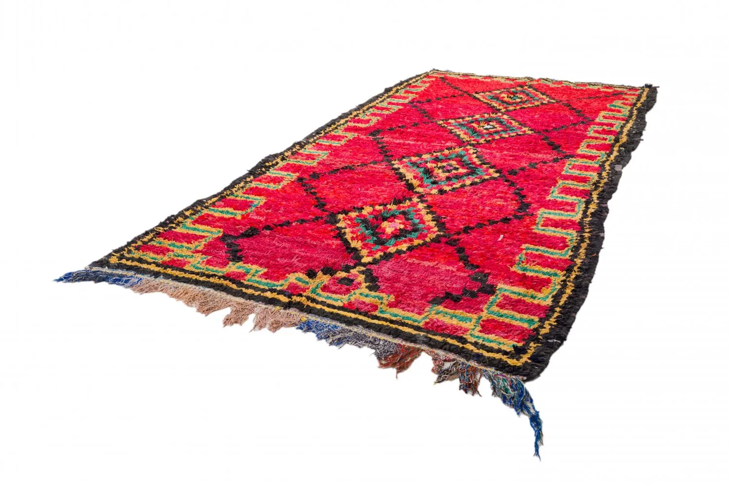 Tapis berbère marocain Boucherouite 340 x 165 cm