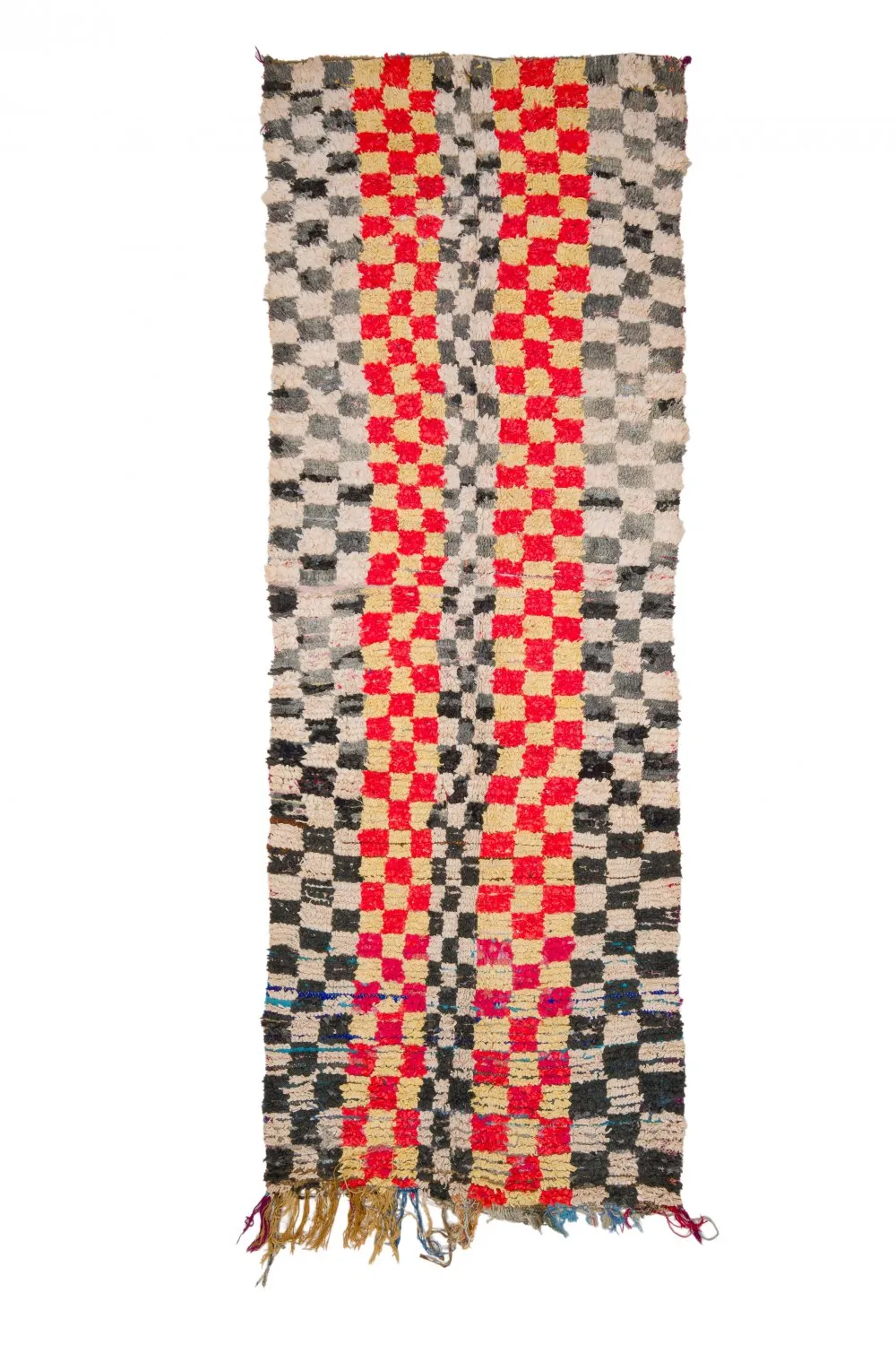 Tapis berbère marocain Boucherouite 360 x 125 cm