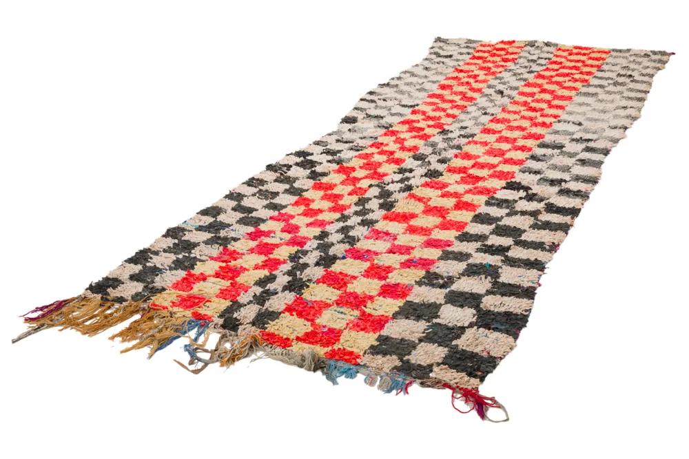 Tapis berbère marocain Boucherouite 360 x 125 cm