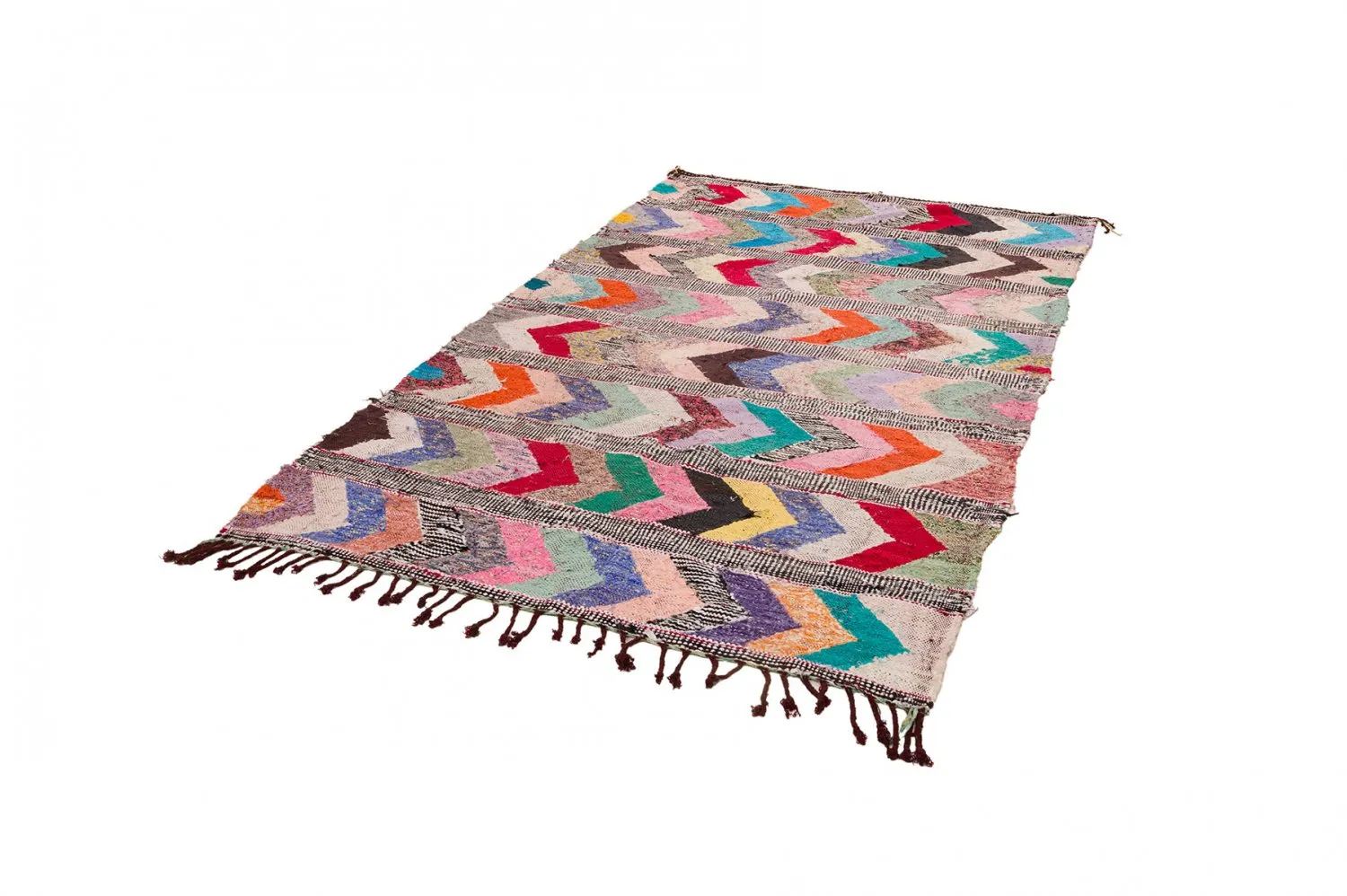 Tapis berbère marocain Boucherouite 150 x 275 cm