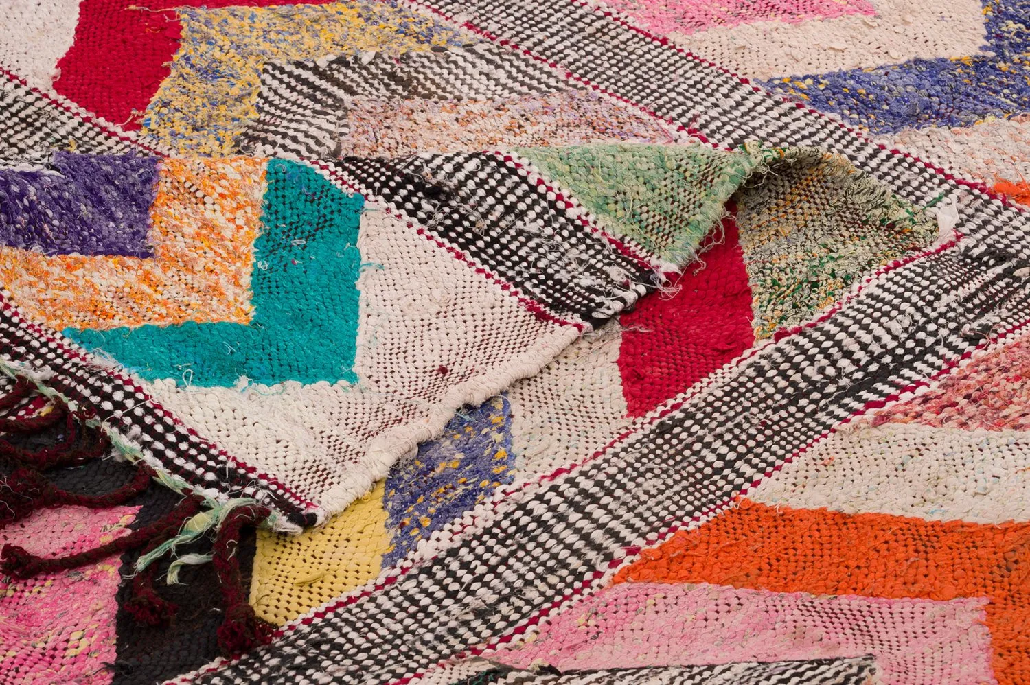Tapis berbère marocain Boucherouite 150 x 275 cm