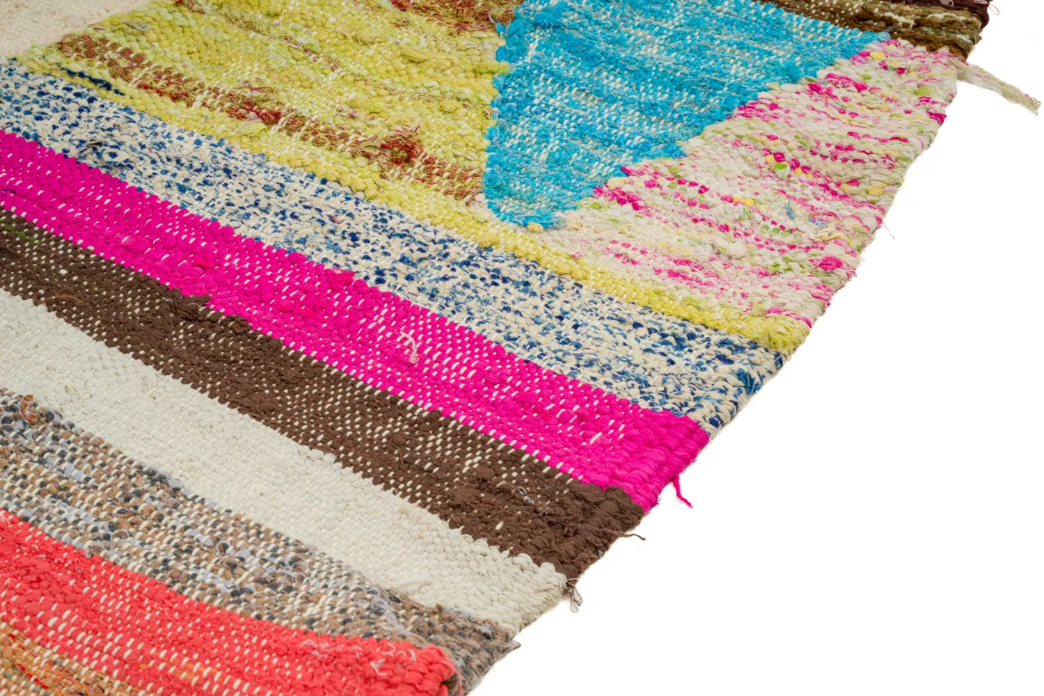 Tapis berbère marocain Boucherouite 145 x 260 cm