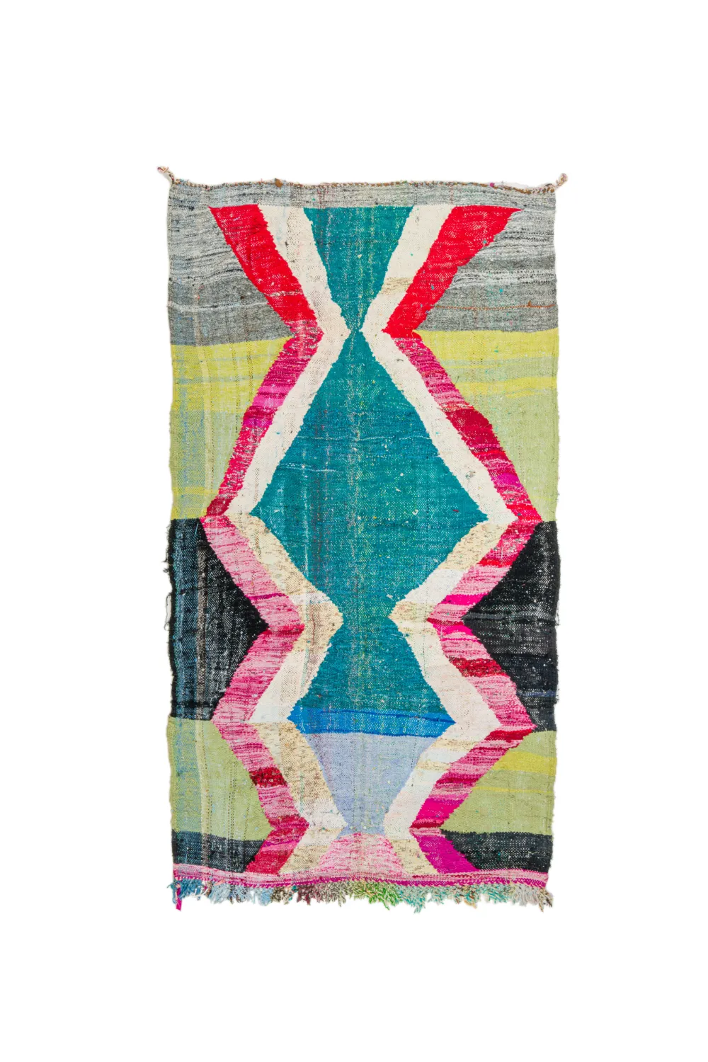 Tapis berbère marocain Boucherouite 125 x 240 cm