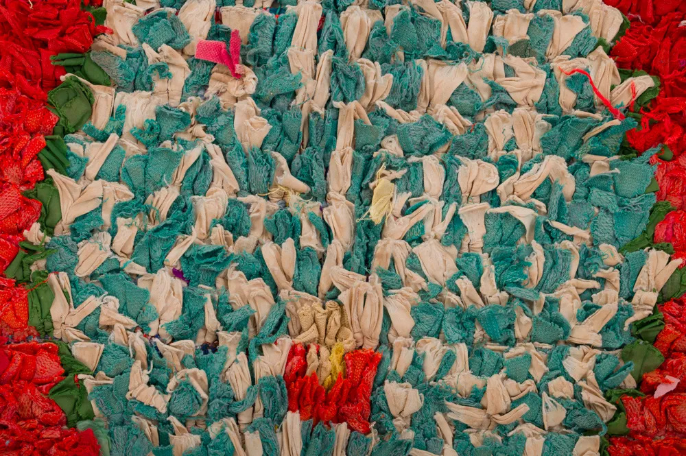 Tapis berbère marocain Boucherouite 290 x 150 cm