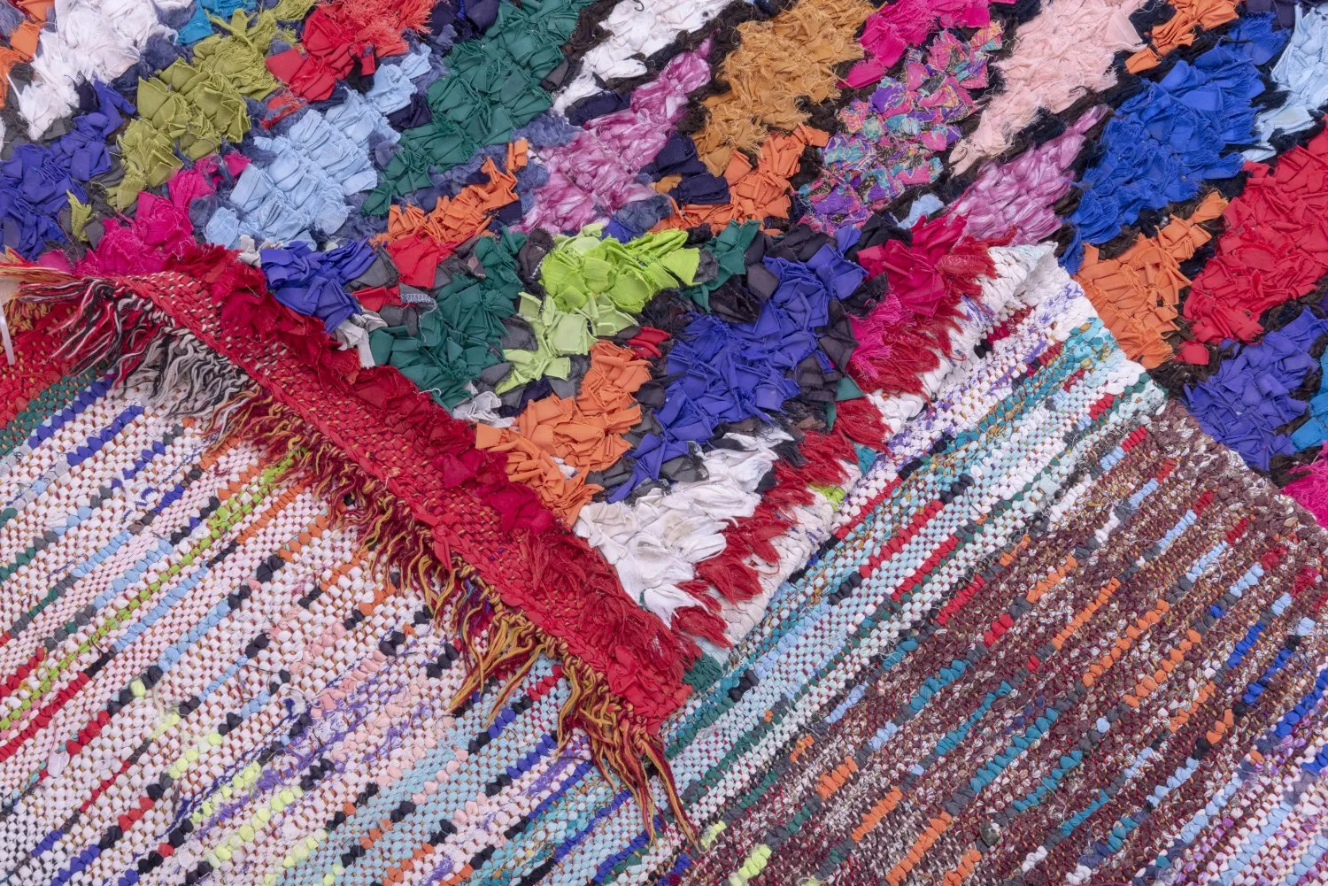 Tapis Marocain Berbère Boucherouite 230 x 115 cm
