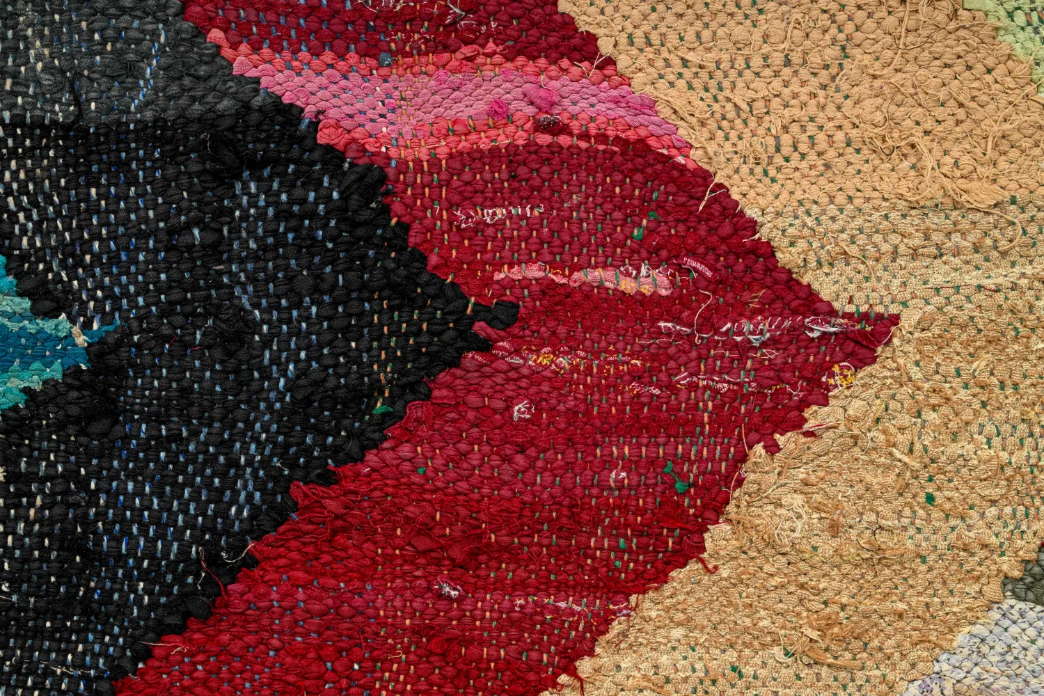 Tapis berbère marocain Boucherouite 150 x 300 cm