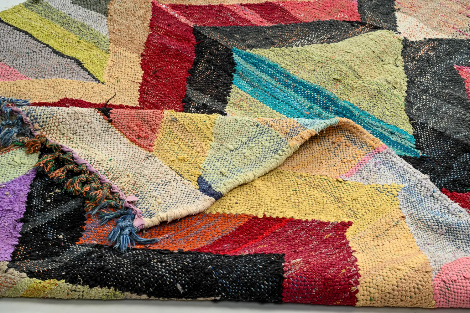 Tapis berbère marocain Boucherouite 150 x 300 cm