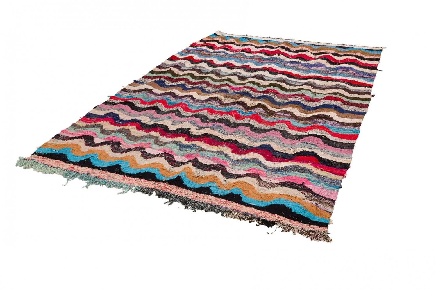 Tapis berbère marocain Boucherouite 170 x 270 cm