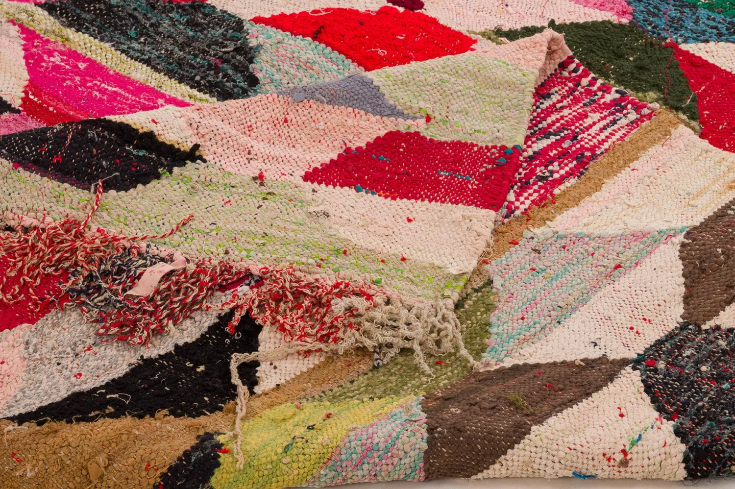 Tapis berbère marocain Boucherouite 155 x 290 cm
