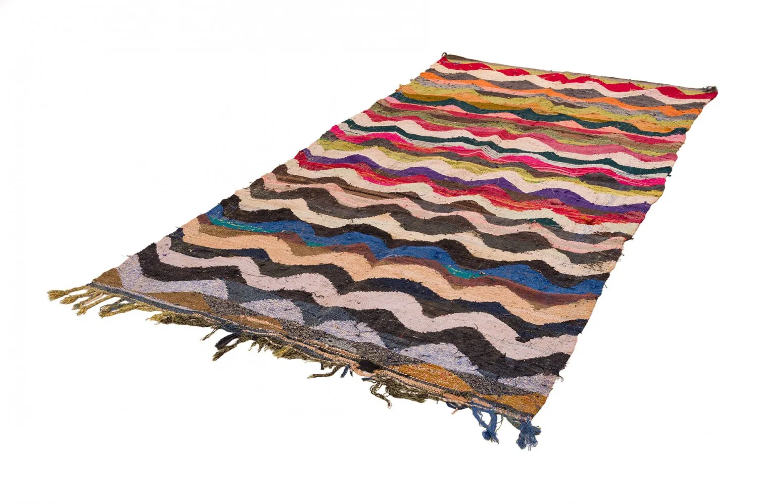 Tapis berbère marocain Boucherouite 140 x 295 cm