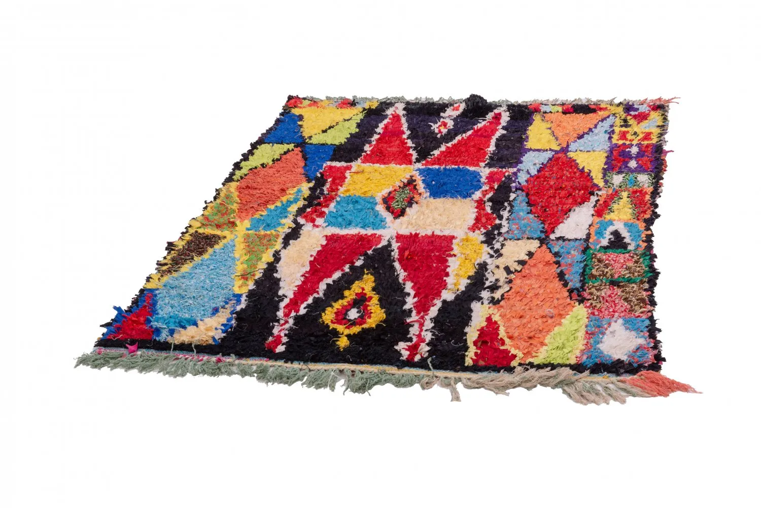 Tapis Marocain Berbère Boucherouite 170 x 130 cm