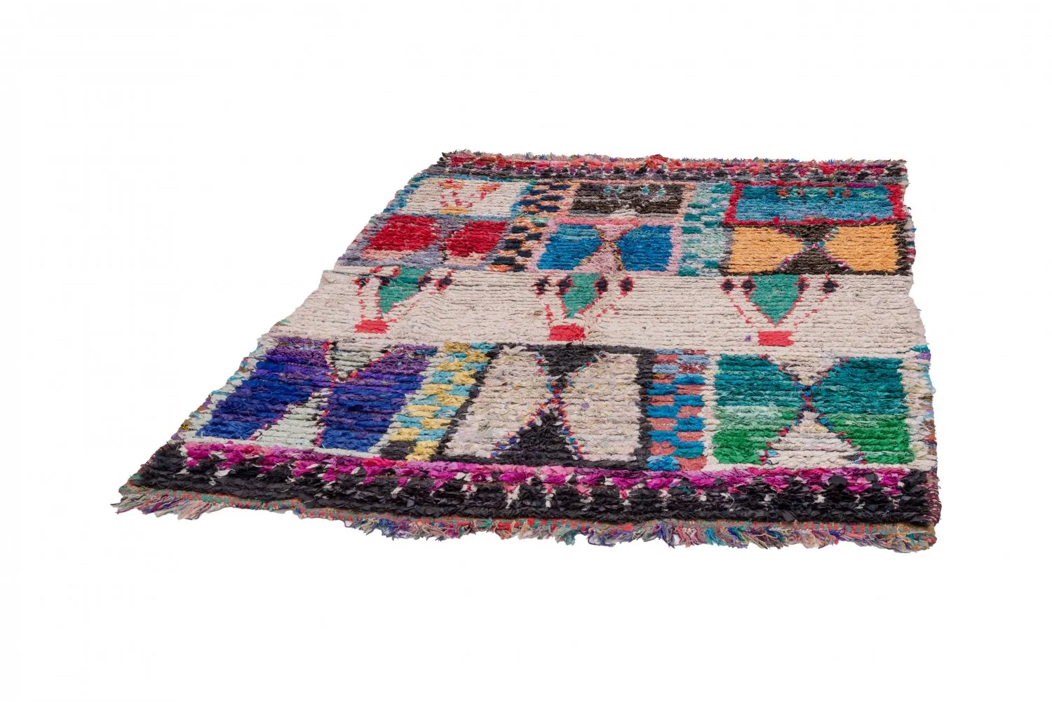 Tapis Marocain Berbère Boucherouite 225 x 170 cm