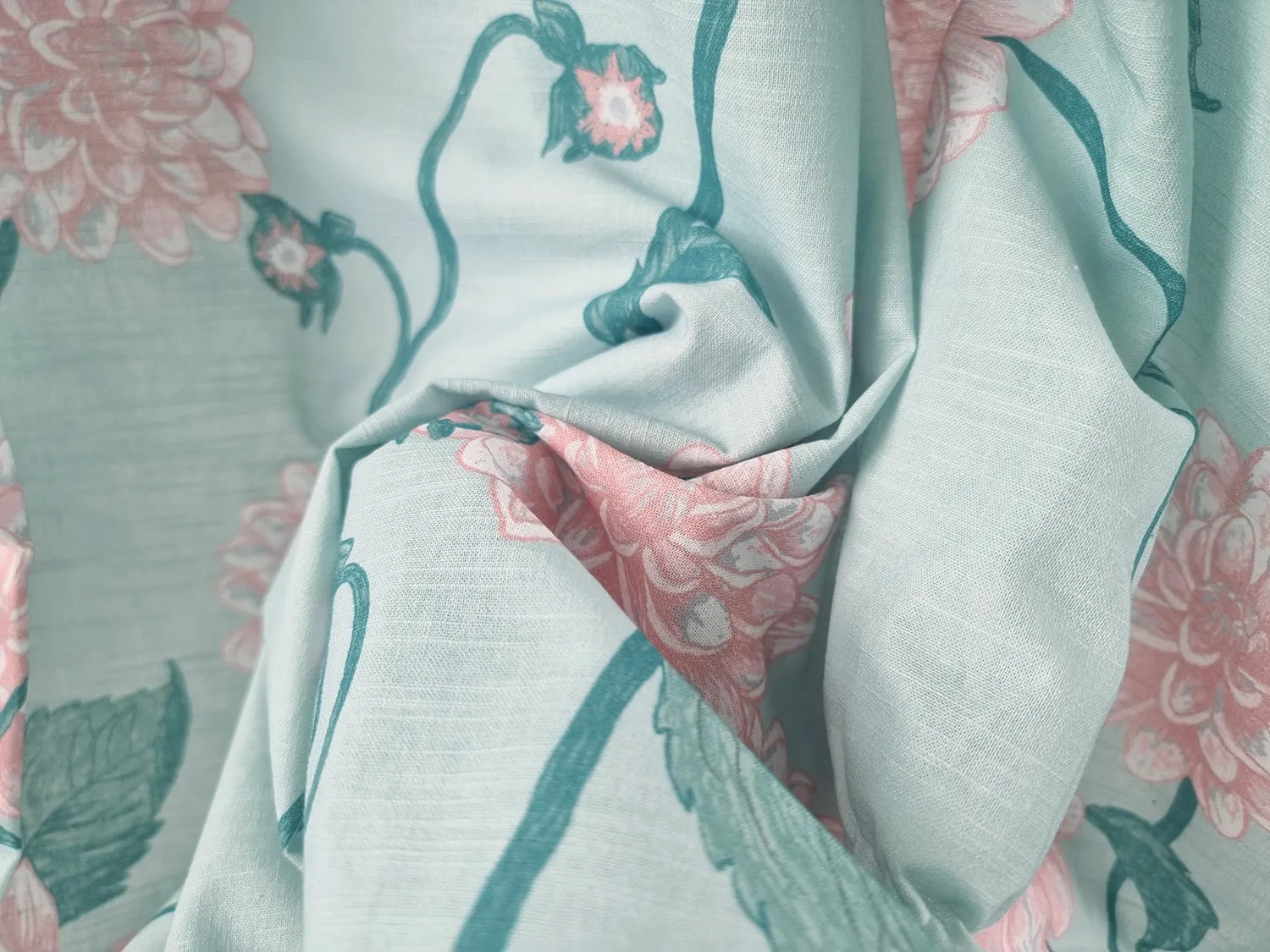 Nappe en coton Alyssa (vert/rose)