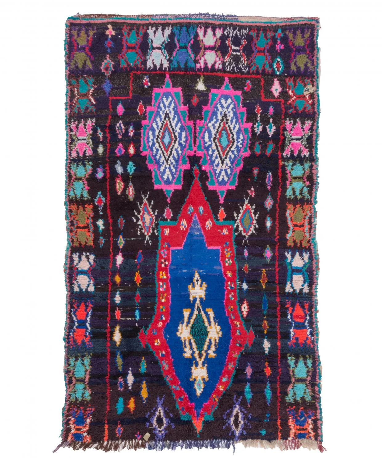 Tapis Marocain Berbère Boucherouite 220 x 130 cm
