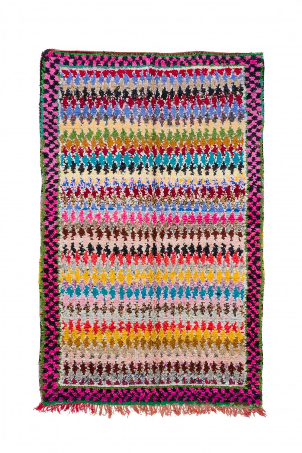 Tapis berbère marocain Boucherouite 250 x 160 cm