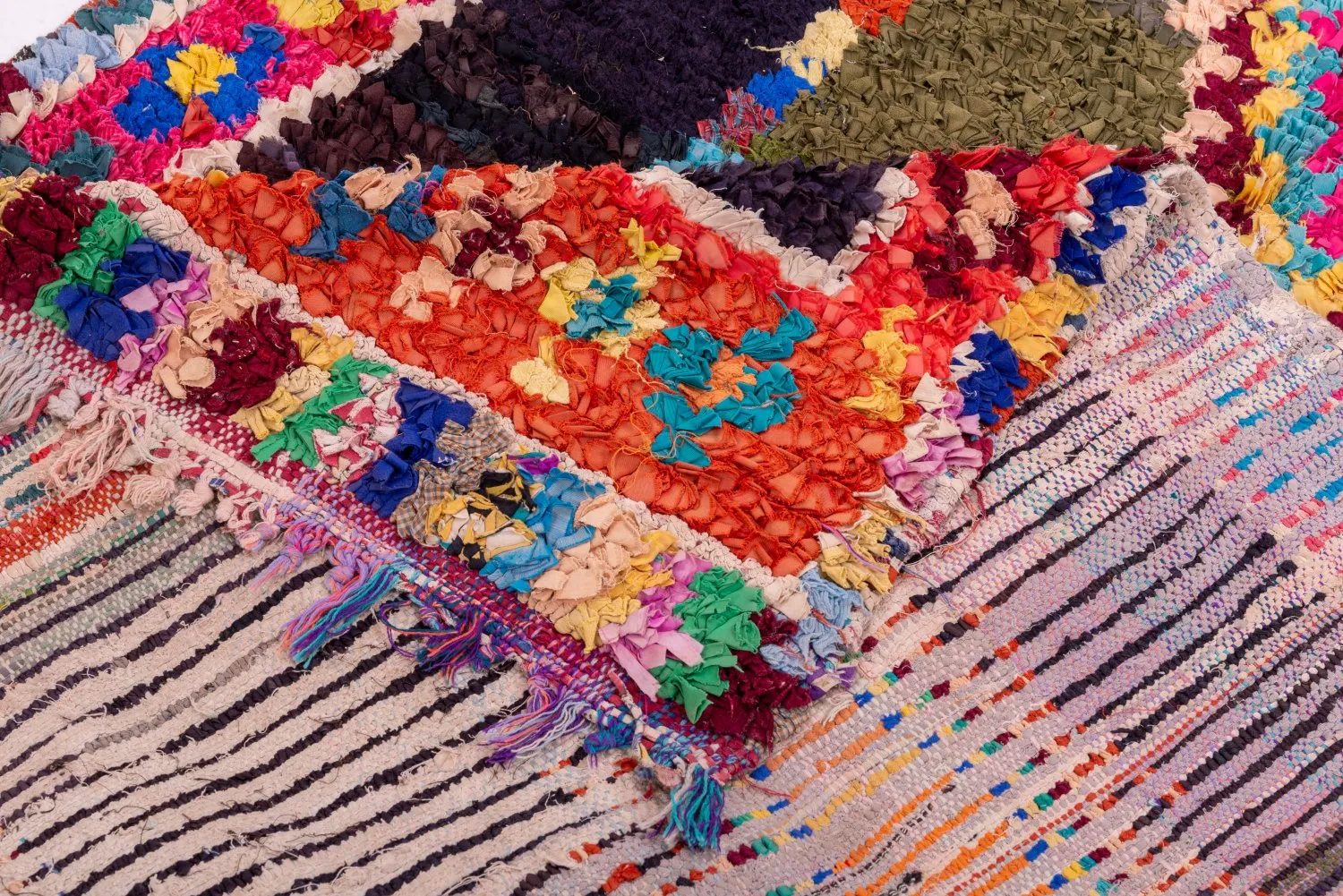 Tapis Marocain Berbère Boucherouite 280 x 130 cm