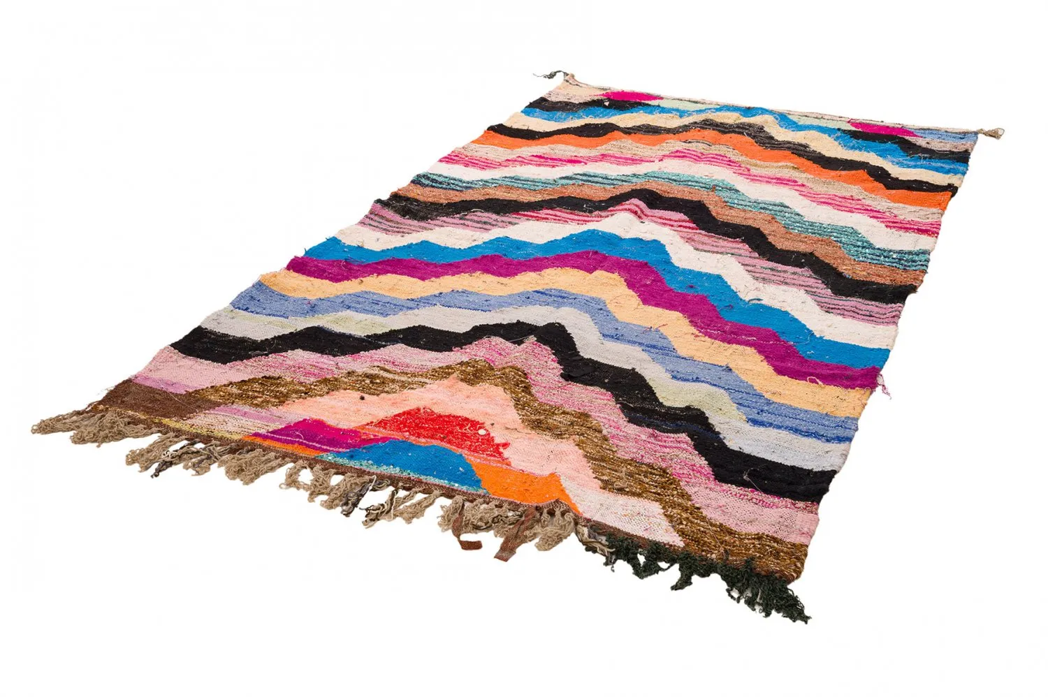 Tapis berbère marocain Boucherouite 150 x 255 cm