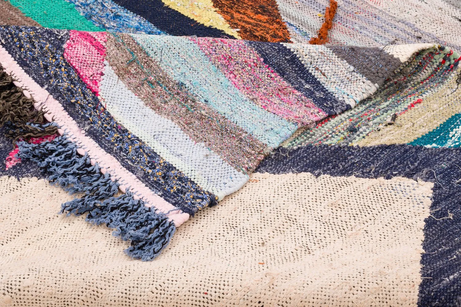 Tapis berbère marocain Boucherouite 130 x 250 cm