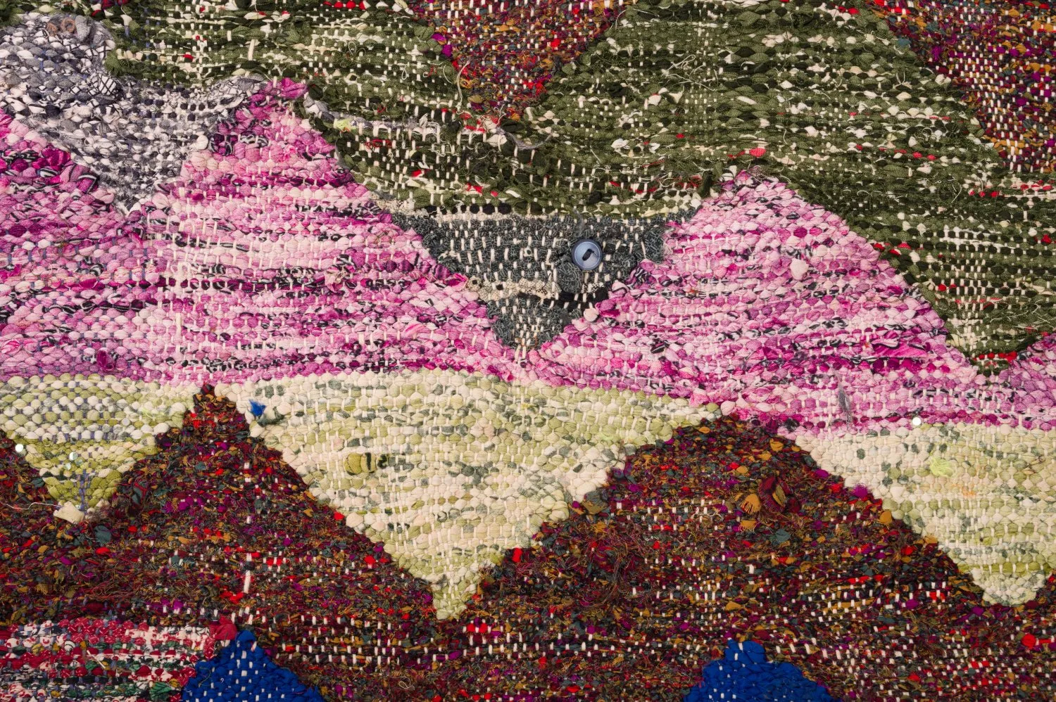 Tapis berbère marocain Boucherouite 125 x 245 cm