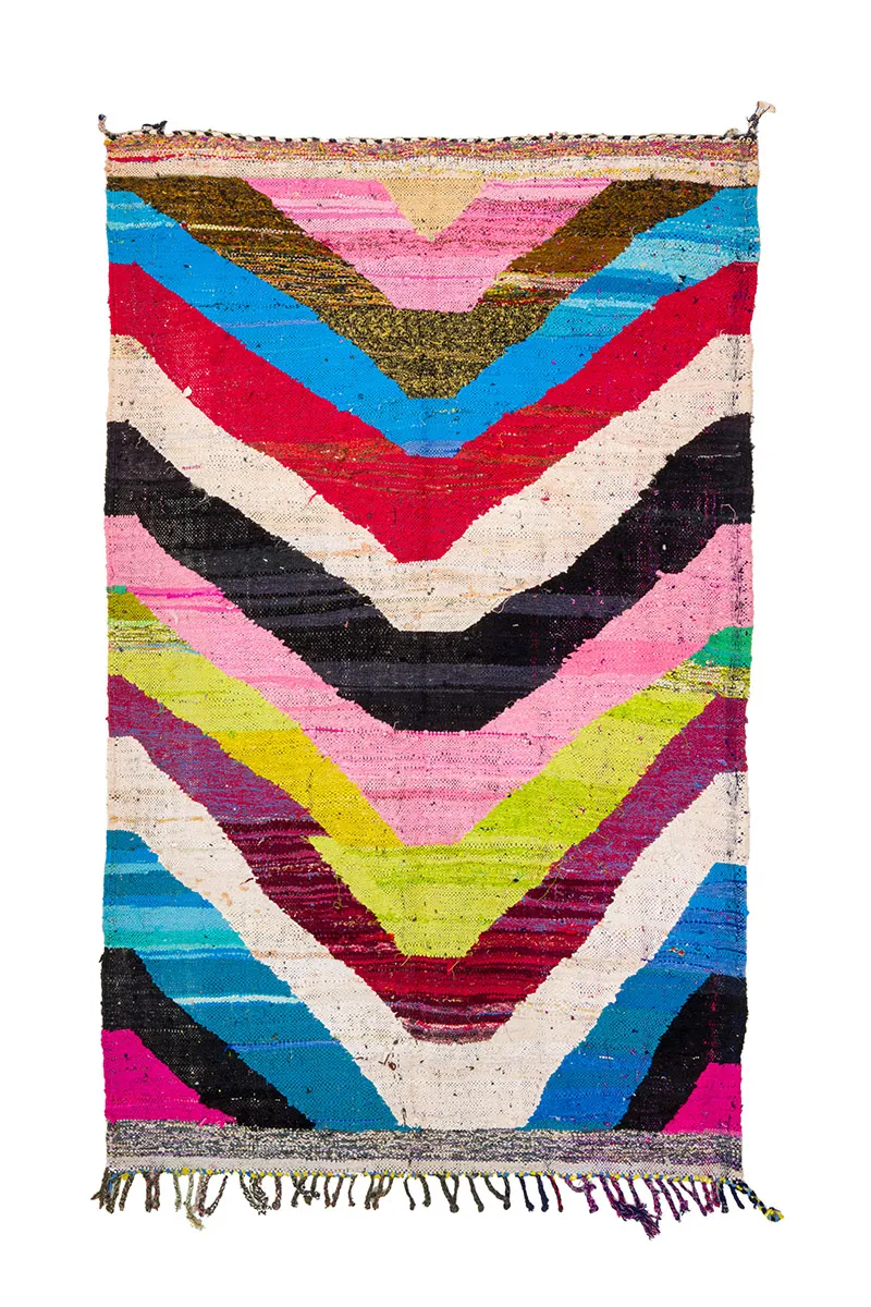 Tapis berbère marocain Boucherouite 150 x 235 cm