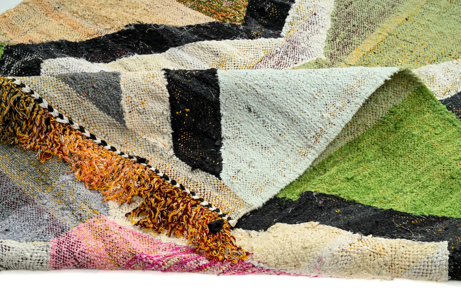 Tapis berbère marocain Boucherouite 145 x 255 cm
